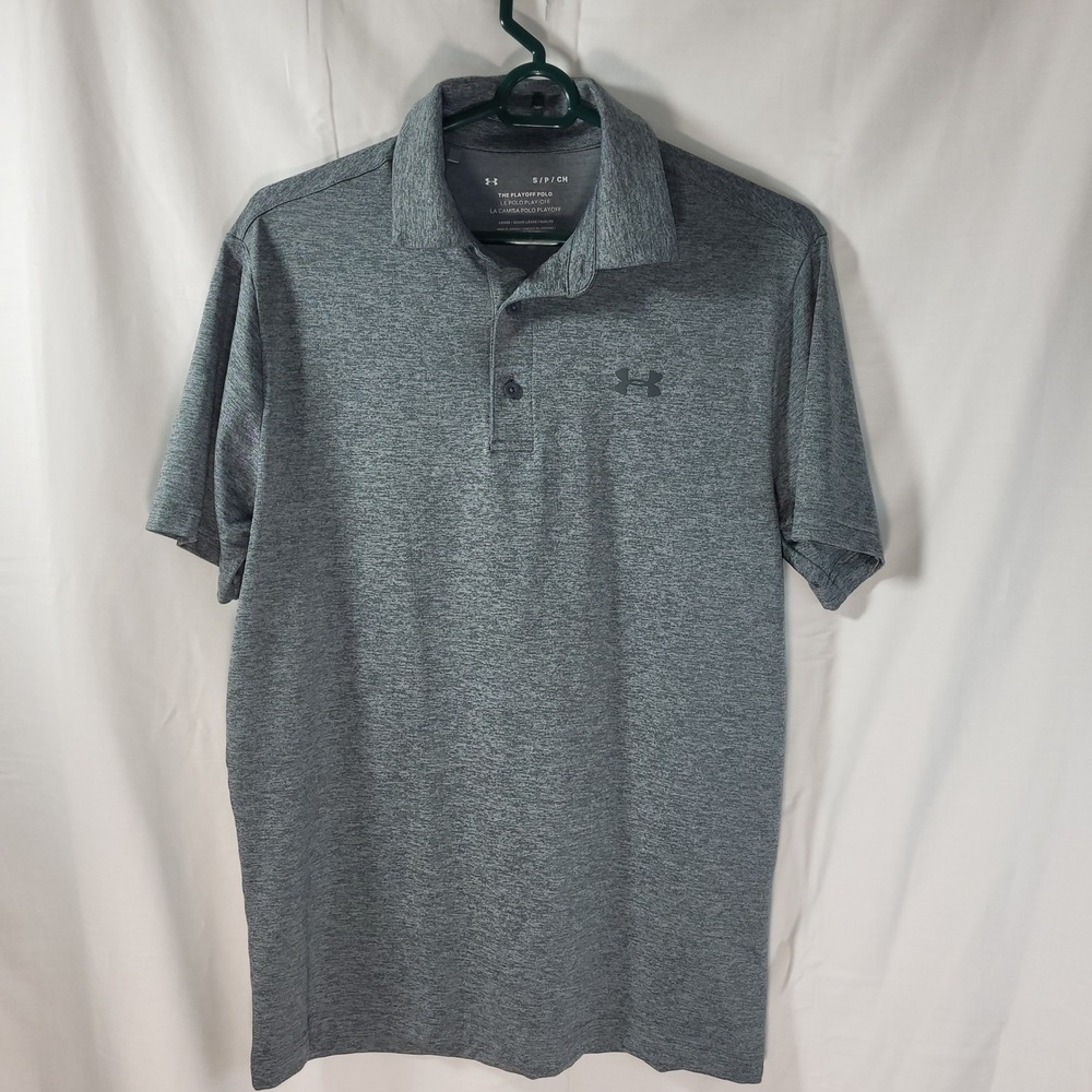 Under Armour Mens Playoff Polo Shirt‎ Gray Heathered Performance Golf S S Small